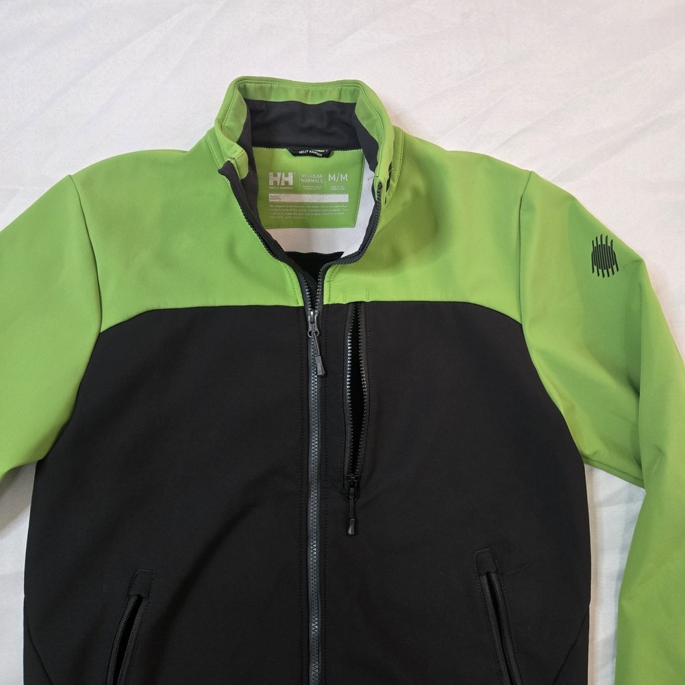 Helly Hansen Soft Shell Full Zip Jacket Mens Medium Green Idaho Logo Outdoor - Picture 2 of 10